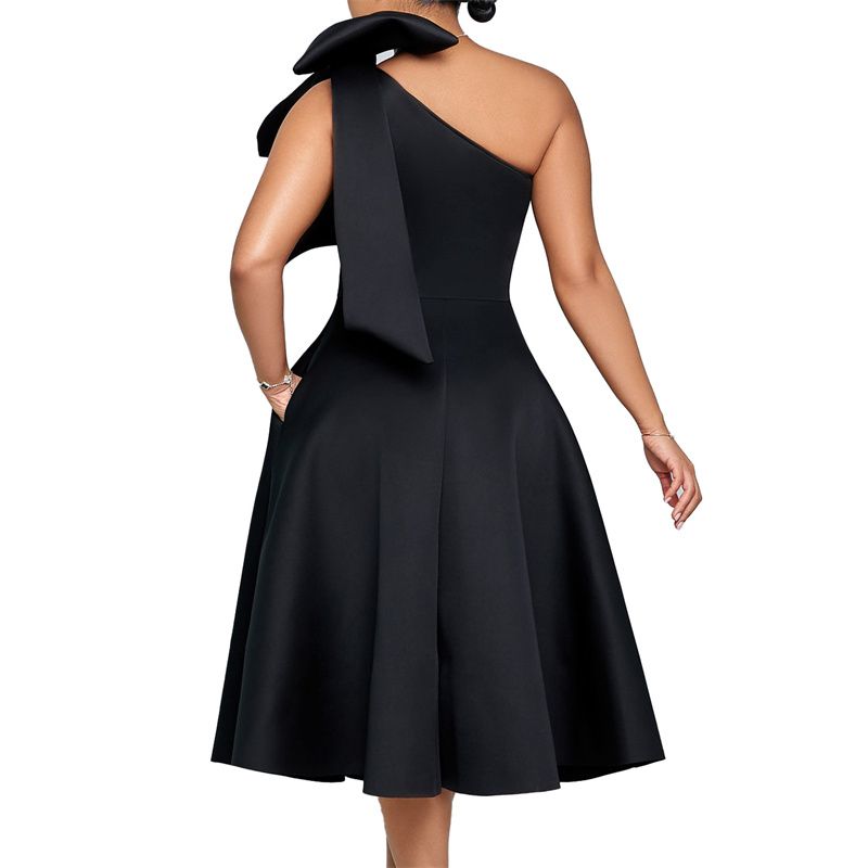 High-Quality Plus Size Women's Summer Dresses - Stylish Off-Shoulder Bowknot Banquet Gown - African Ladies' Maxi Dress for Parties