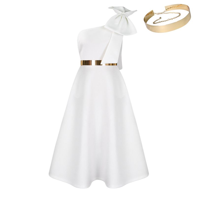 High-Quality Plus Size Women's Summer Dresses - Stylish Off-Shoulder Bowknot Banquet Gown - African Ladies' Maxi Dress for Parties
