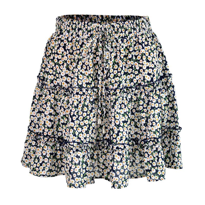 2026 New Arrival Summer Women's High-Waisted Ruffled Floral Print A-Line Mini Skirt Multi-Color Options Daily Party Vacation Casual Fashion Bottoms