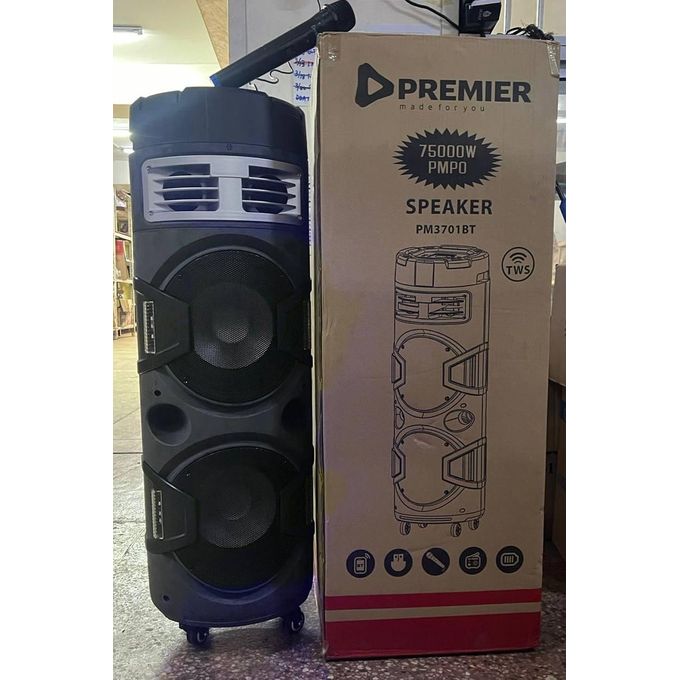 Premier Speaker with bluetooth ,fm radio,ac dc,microphone,wheel and remote