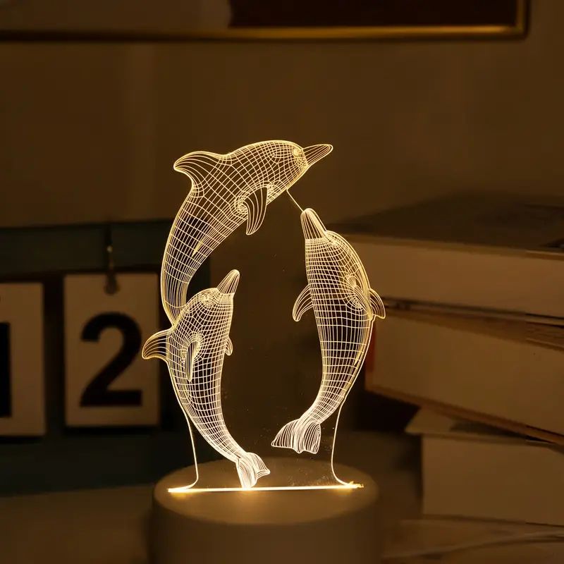 【Promotion】3D Creative LED Gift Lamp USB Powered 3 Modes Changing Night Light Bedside Lamp Charming Table Top Decor for Bedroom