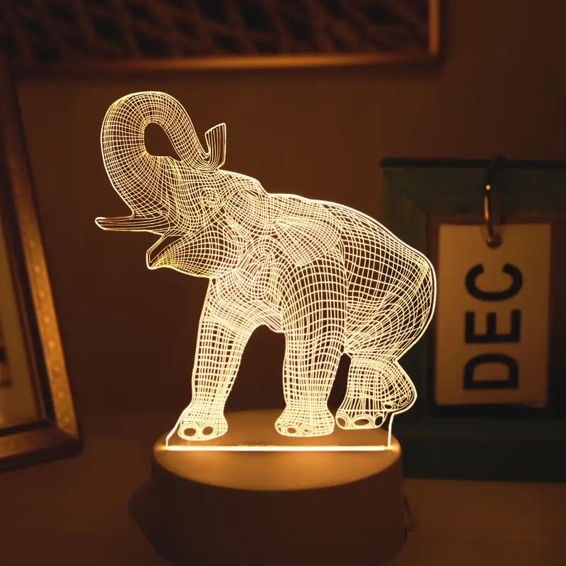 【Promotion】3D Creative LED Gift Lamp USB Powered 3 Modes Changing Night Light Bedside Lamp Charming Table Top Decor for Bedroom