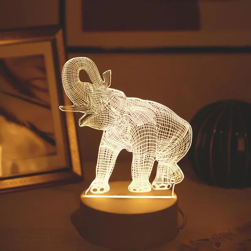 【Promotion】3D Creative LED Gift Lamp USB Powered 3 Modes Changing Night Light Bedside Lamp Charming Table Top Decor for Bedroom