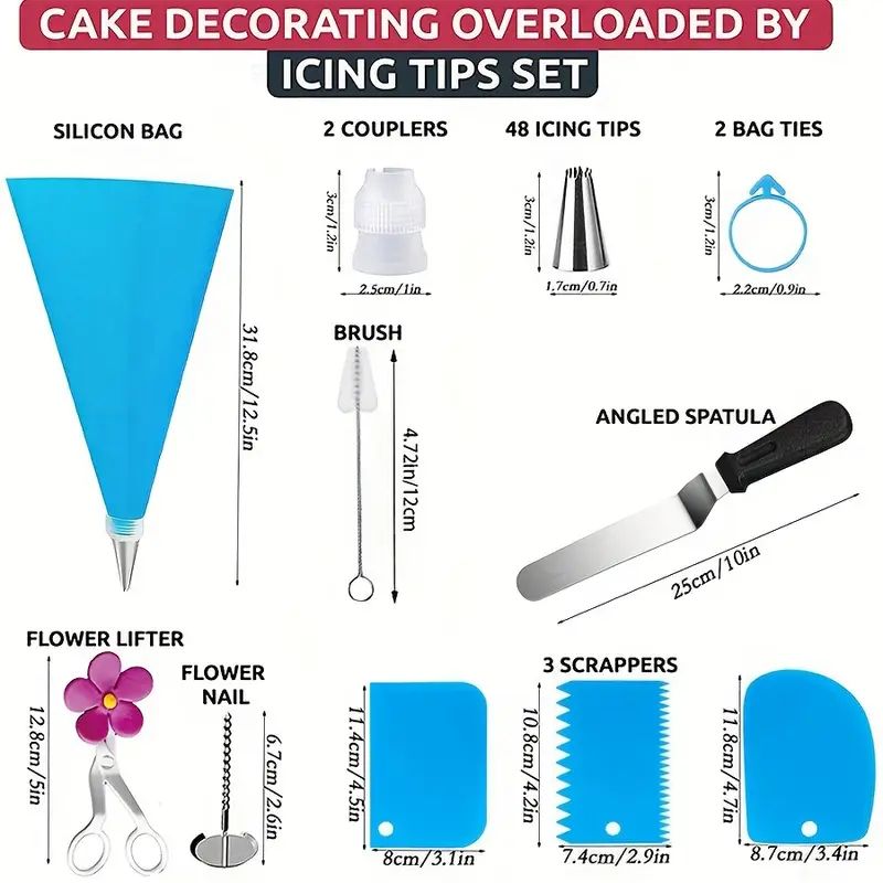 【Promotion】100 PCS Cake Decoration Set Baking Tools Cake Decorating Stand Tools Kitchenware Bake Ware Kitchen Ware Kitchen Items