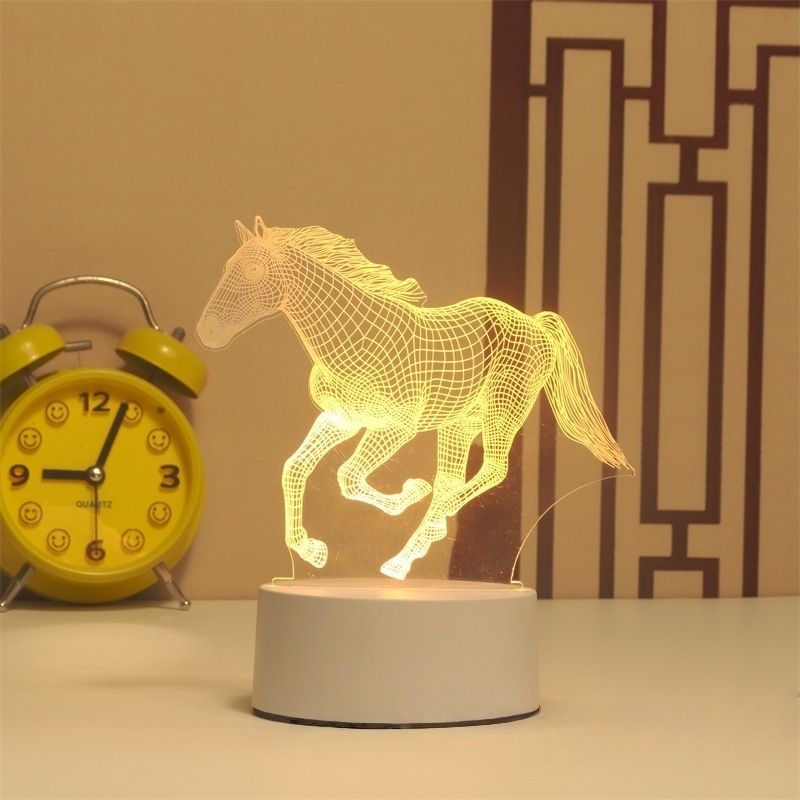 【Promotion】3D Creative LED Gift Lamp USB Powered 3 Modes Changing Night Light Bedside Lamp Charming Table Top Decor for Bedroom
