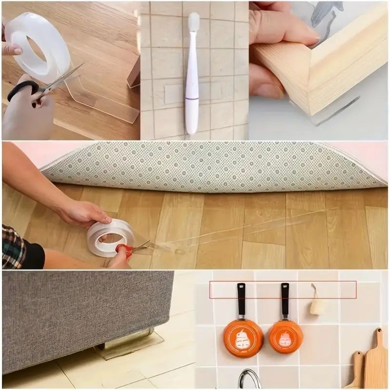 【Promotion】Heavy Duty Nano Double-Sided Tape-Reusable, Traceless And Washable-Strong Adhesive Strip, Suitable for Home, Office And Car,5Mx3cm