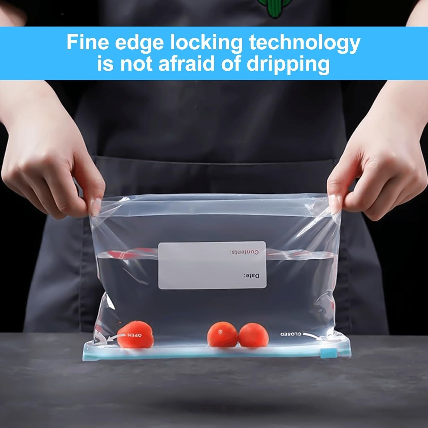 Reusable Freezer Bags, 45PCS Food Bags Aip Seal, Freezer Bags Sandwich Bags Large Reusable Food Plastic Seal Bag Soup Storage Zip Lock Bag (20*S+15*M+10*L)