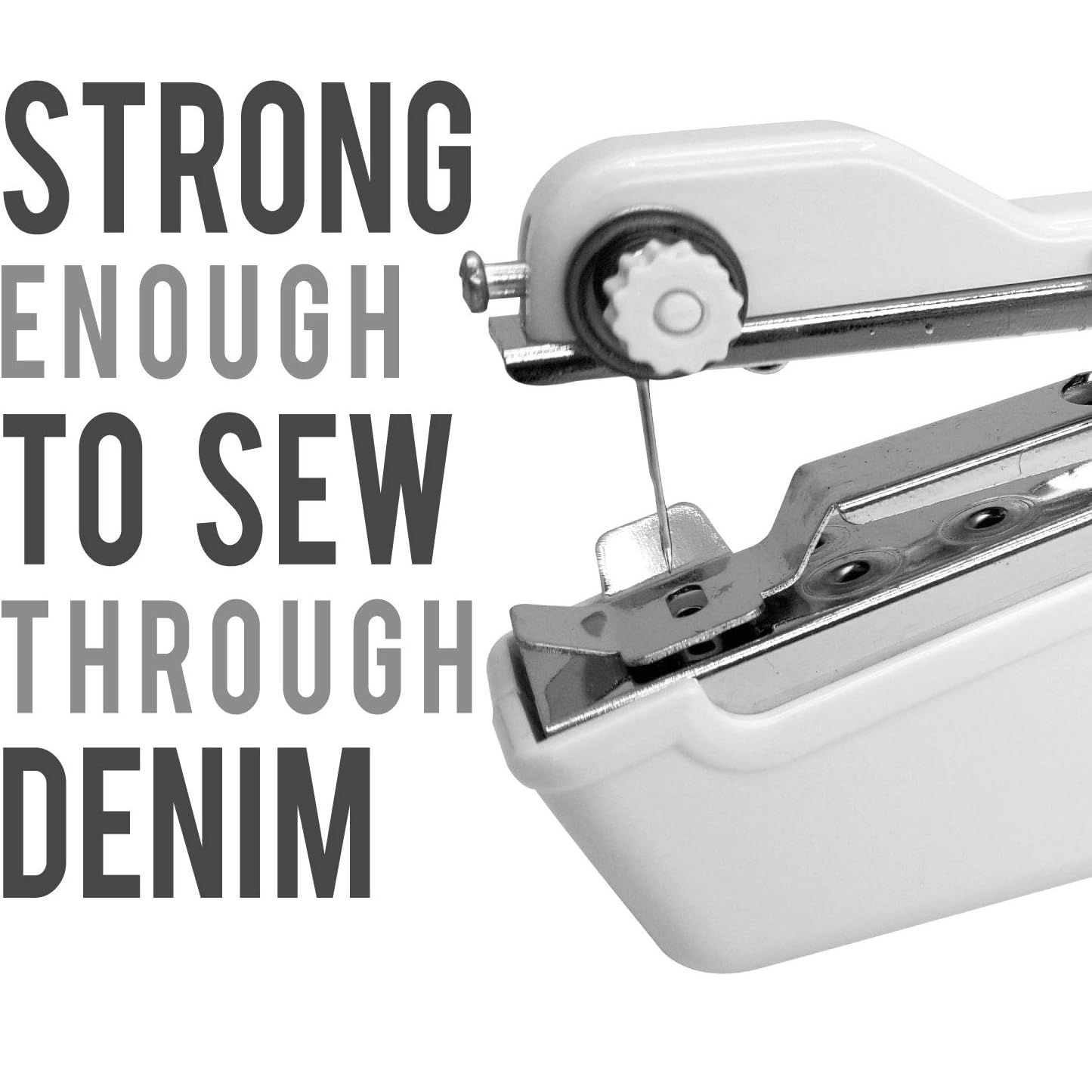 Sewing Machine Handheld Portable Lightweight Mini Hand Held Sewing Machines Stitch Fabric Cordless Battery Operated Stitching Clothes Handicrafts For Home Travel Camping Repairing DIY