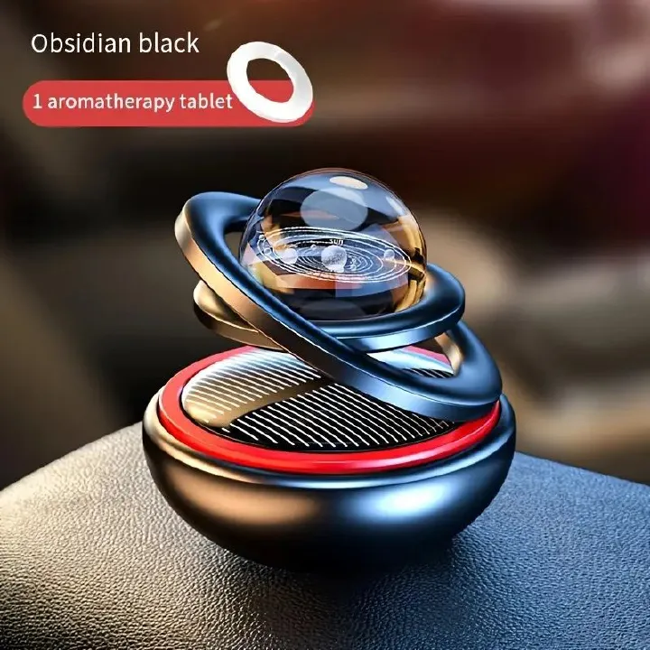 【Promotion】Solar Car Air Freshener | Rotating Aromatreatment Decoration Car Interior Accessories | Women Men Original Flavored Perfume Diffuser