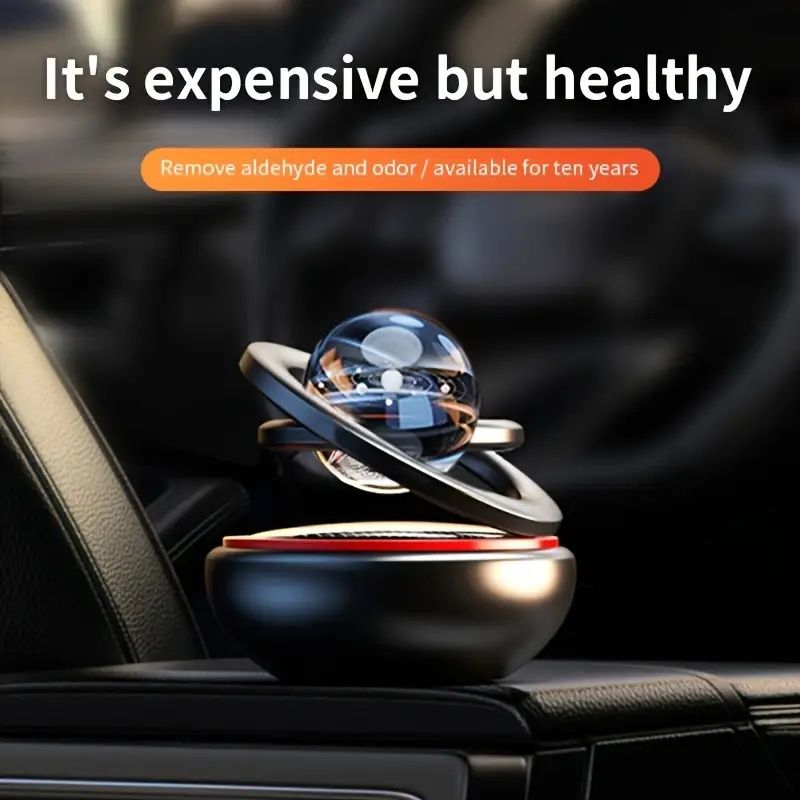 【Promotion】Solar Car Air Freshener | Rotating Aromatreatment Decoration Car Interior Accessories | Women Men Original Flavored Perfume Diffuser