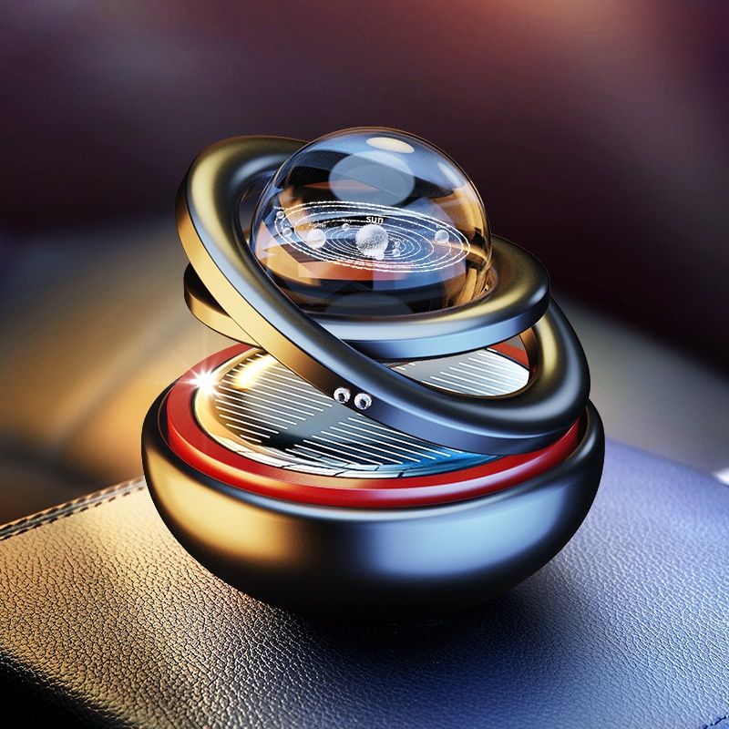 【Promotion】Solar Car Air Freshener | Rotating Aromatreatment Decoration Car Interior Accessories | Women Men Original Flavored Perfume Diffuser