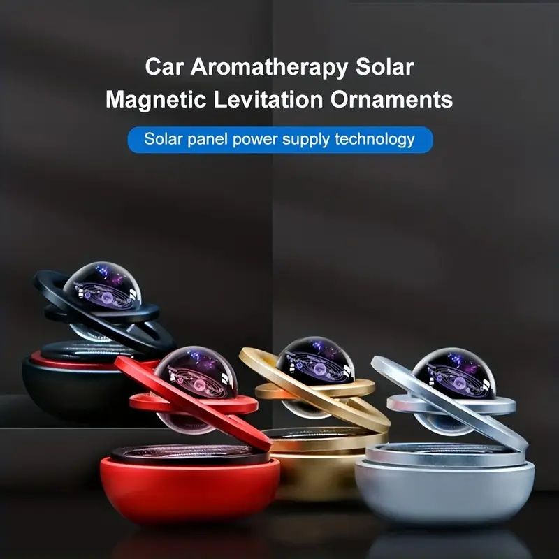 【Promotion】Solar Car Air Freshener | Rotating Aromatreatment Decoration Car Interior Accessories | Women Men Original Flavored Perfume Diffuser