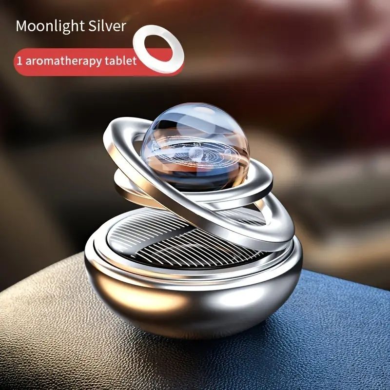 【Promotion】Solar Car Air Freshener | Rotating Aromatreatment Decoration Car Interior Accessories | Women Men Original Flavored Perfume Diffuser