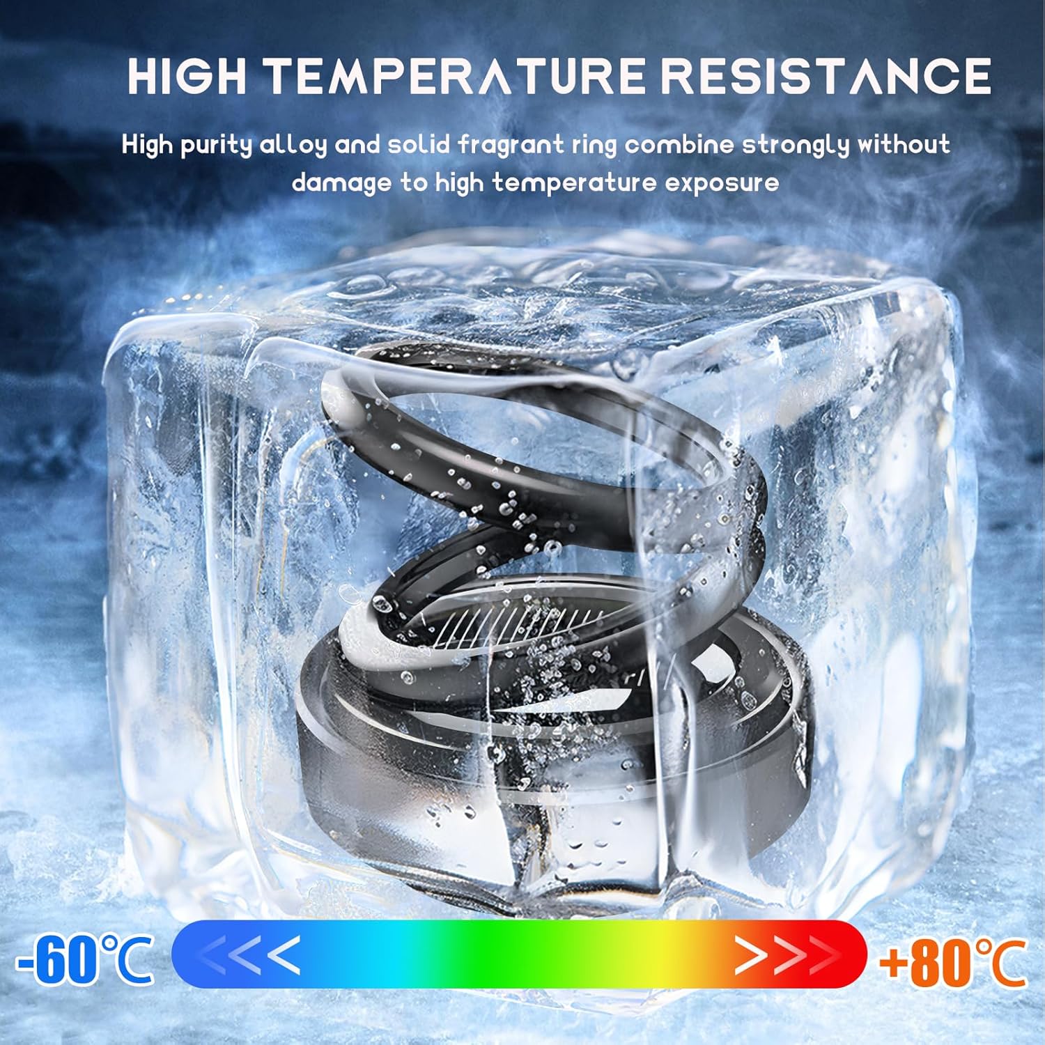 【Promotion】Solar Rotating Car Air Freshener, Double Ring Solar Energy Car Dashboard Decoration Perfume Holder, Rotating Aromatherapy Diffuser Ornament for Car Home, Car Accessories