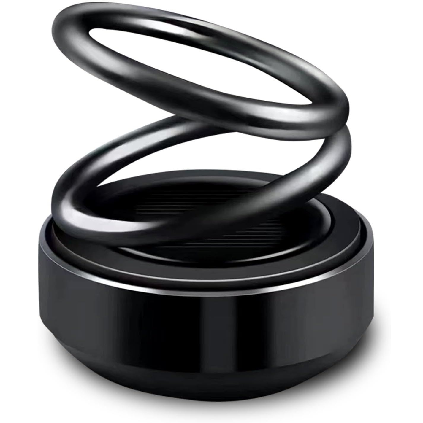 【Promotion】Solar Rotating Car Air Freshener, Double Ring Solar Energy Car Dashboard Decoration Perfume Holder, Rotating Aromatherapy Diffuser Ornament for Car Home, Car Accessories