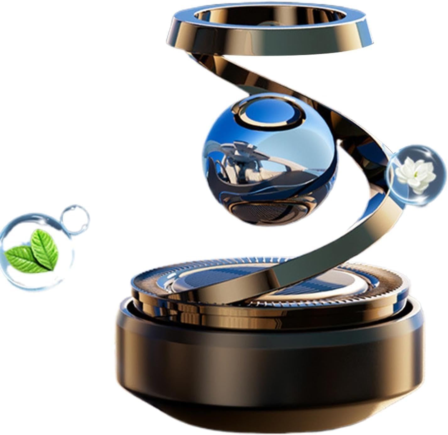 【Clearance Sale】Solar Rotating Car Diffuser - Double Ring Solar Energy Aromatherapy Air Purifier with Dashboard Ornaments