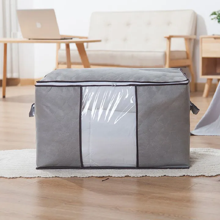 【Promotion】Large Capacity Clothes Storage Bag with Reinforced Handle, Thick Fabric, and Sturdy Zipper for Under-Bed Bedroom Accessories
