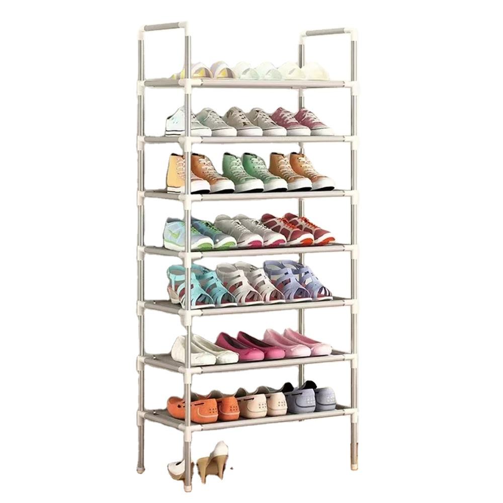 【Promotion】7-Tier Tall Shoe Rack,Large Sturdy Shoe Shelf Organizer, Non-Woven Fabric Free Standing Shoe Racks for Entryway, Hallway and Closet,30x60x120cm