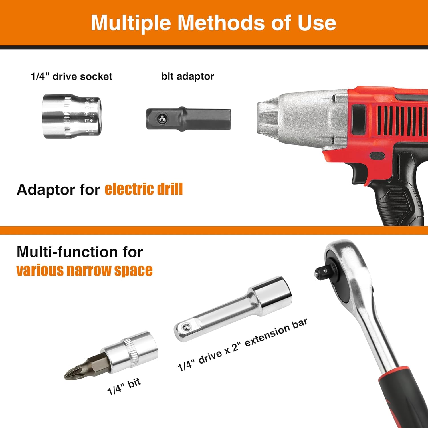 【Promotion】46 Piece Multifunctional Ratchet Socket Set Wrench Batch Head Ratchet Pawl Socket Spanner Screwdriver