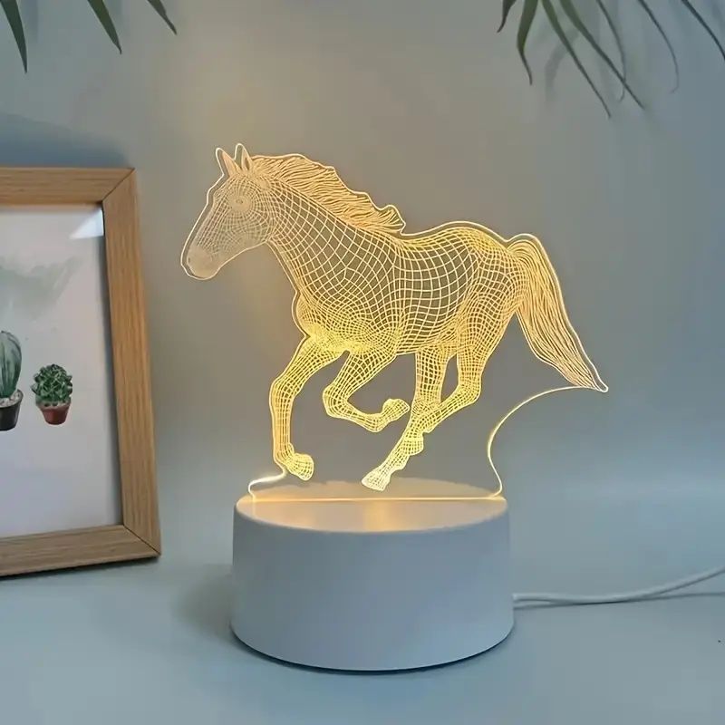 【Promotion】3D Creative LED Gift Lamp USB Powered 3 Modes Changing Night Light Bedside Lamp Charming Table Top Decor for Bedroom