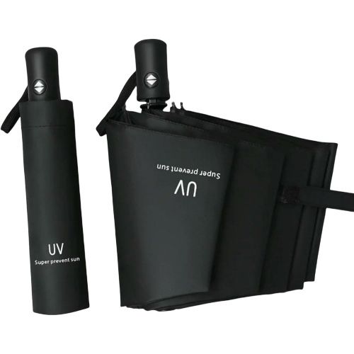 Travel Essentials Umbrella Windproof Compact Collapsible Light, Automatic, Strong and Portable, Wind Resistant Folding Small Umbrella for Rain