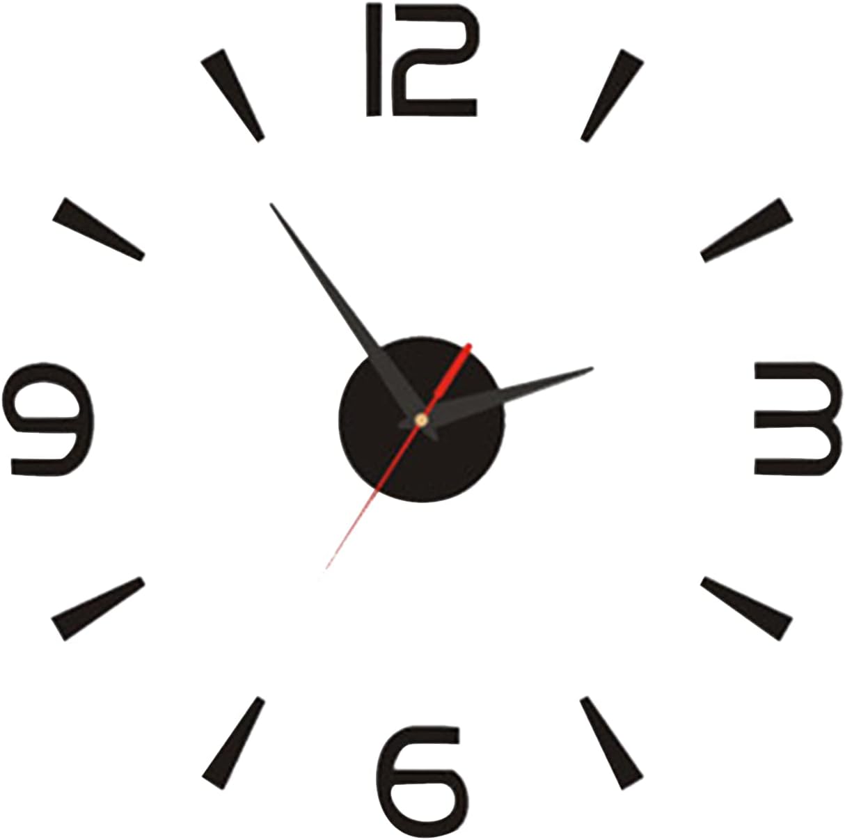 3D DIY Wall Clock Creative Design 40cm Frameless Acrylic Wall Clock Wall Decorative Sticker Watches