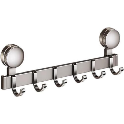Suction Cup Coat Rack,Coat Hanger Wall Mount with Hooks, Stainless Steel Entryway Hanging Rack for Clothes Hats Towel Keys Bags