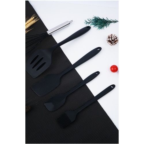 5PCS Heat Resistant Kitchen Utensils Food Grade Silicone Cooking Utensils Spatula Kitchen Accessories Cookware Set for Baking