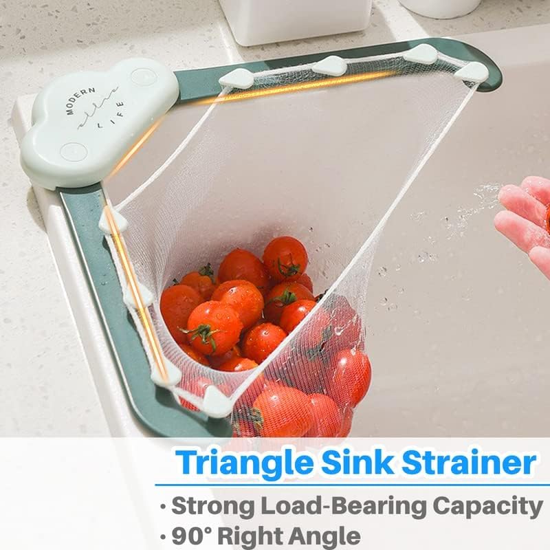 【Clearance Sale】Triangle sink strainer with 150 pcs Filter net,Corner Sink Strainer Basket, Disposable Sink Strainer for Kitchen Waste Leftover