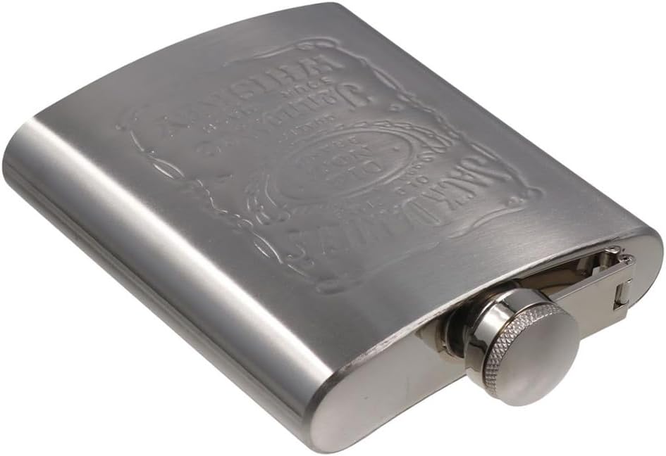 Hip Flask Gift Set of 4, 7 Oz Drinking Flasks for Liquor for Men Women, Stainless Steel Alcohol Whiskey Flask with Funnel & 2 Cups, Metal Pocket Flask Gift Box for Wedding Groomsmen