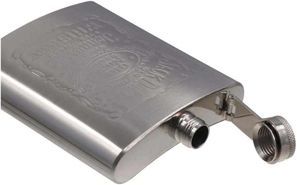 Hip Flask Gift Set of 4, 7 Oz Drinking Flasks for Liquor for Men Women, Stainless Steel Alcohol Whiskey Flask with Funnel & 2 Cups, Metal Pocket Flask Gift Box for Wedding Groomsmen