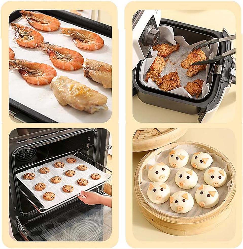 Baking Parchment Paper 10M Microwave Oven Cooking Sheet Non-Stick Baking Liners Sheets for Cook Grilling Air Fryer Bread Cup Cake Cookie BBQ