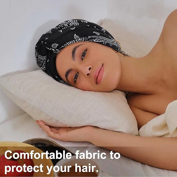 【Clearance Sale】Stylish Paisley Print Boho Turban Hats - Solid Color, Pleated & Adjustable - Perfect Head Wraps for Ramadan, Chemo Care, & Fashion-forward Women