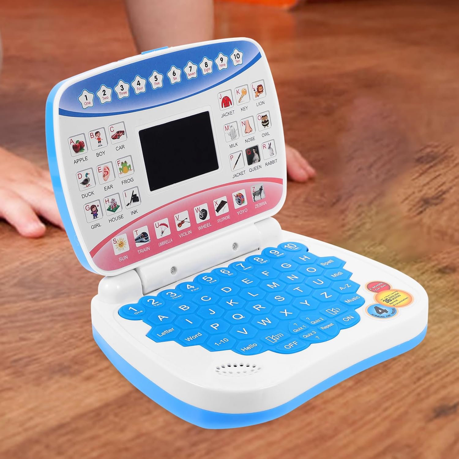 Electronic Learning Toy, Mini Learning Computer Toy, Compact and Portable, English Learning, Letters, Numbers, Music Multi-Functional, Suitable for Boys and Girls Over, Educational Toy, Christmas Gift