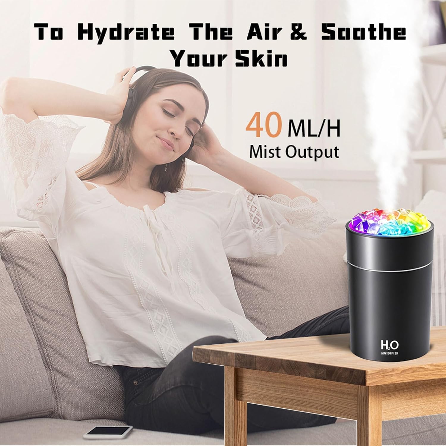 USB Humidifier And Aromatherapy Machine, With Cold Fog And Night Light Atmosphere Light Humidifier, Aromatherapy Spray Is Suitable For Cars, Bedrooms, Living Rooms, Desks, Mini Color Lights Car Humidi
