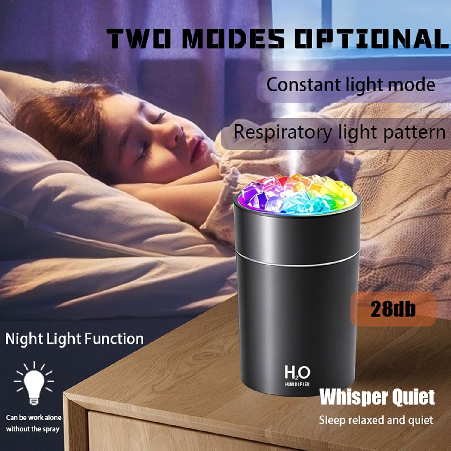 USB Humidifier And Aromatherapy Machine, With Cold Fog And Night Light Atmosphere Light Humidifier, Aromatherapy Spray Is Suitable For Cars, Bedrooms, Living Rooms, Desks, Mini Color Lights Car Humidi