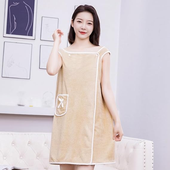 [Quick Drying] Wearable Bath Towel | Bowknot Coral Velvet Thickened | Water Absorption Quick Drying | Bath Supplies | For Adults