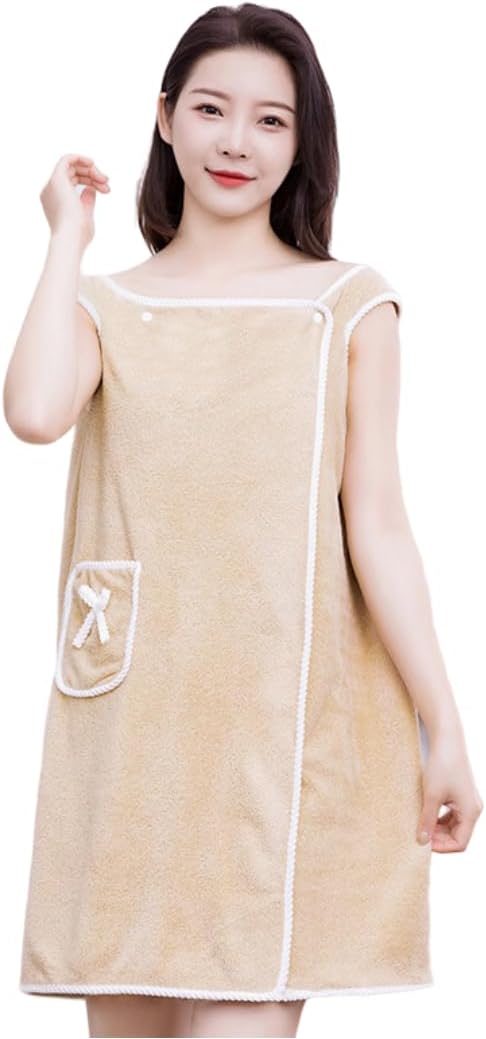 [Quick Drying] Wearable Bath Towel | Bowknot Coral Velvet Thickened | Water Absorption Quick Drying | Bath Supplies | For Adults