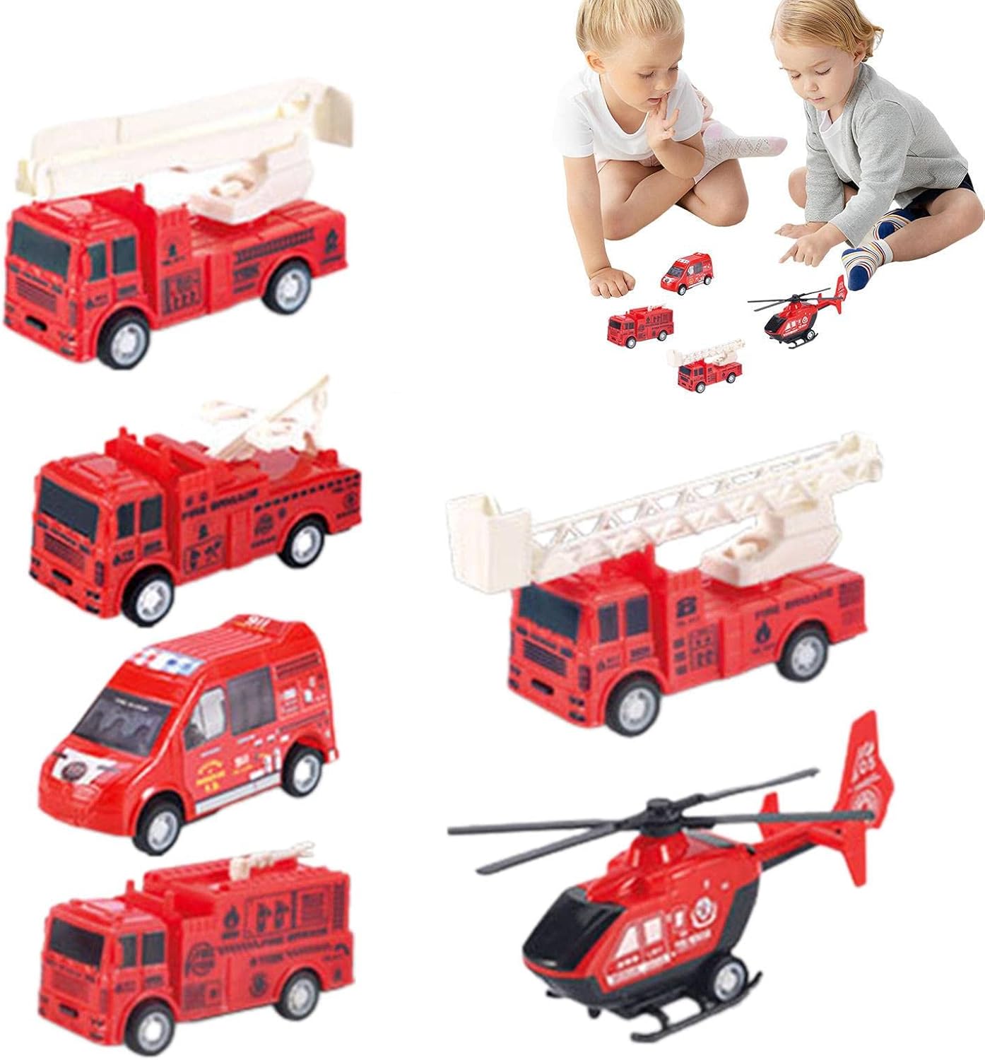 6 Pcs Construction Models Play Vehicles Toy, Construction Toys, Engineering Vehicle Inertial Toy Car, Truck Toy Car Set  For Kids Toy Gift Educational Toy