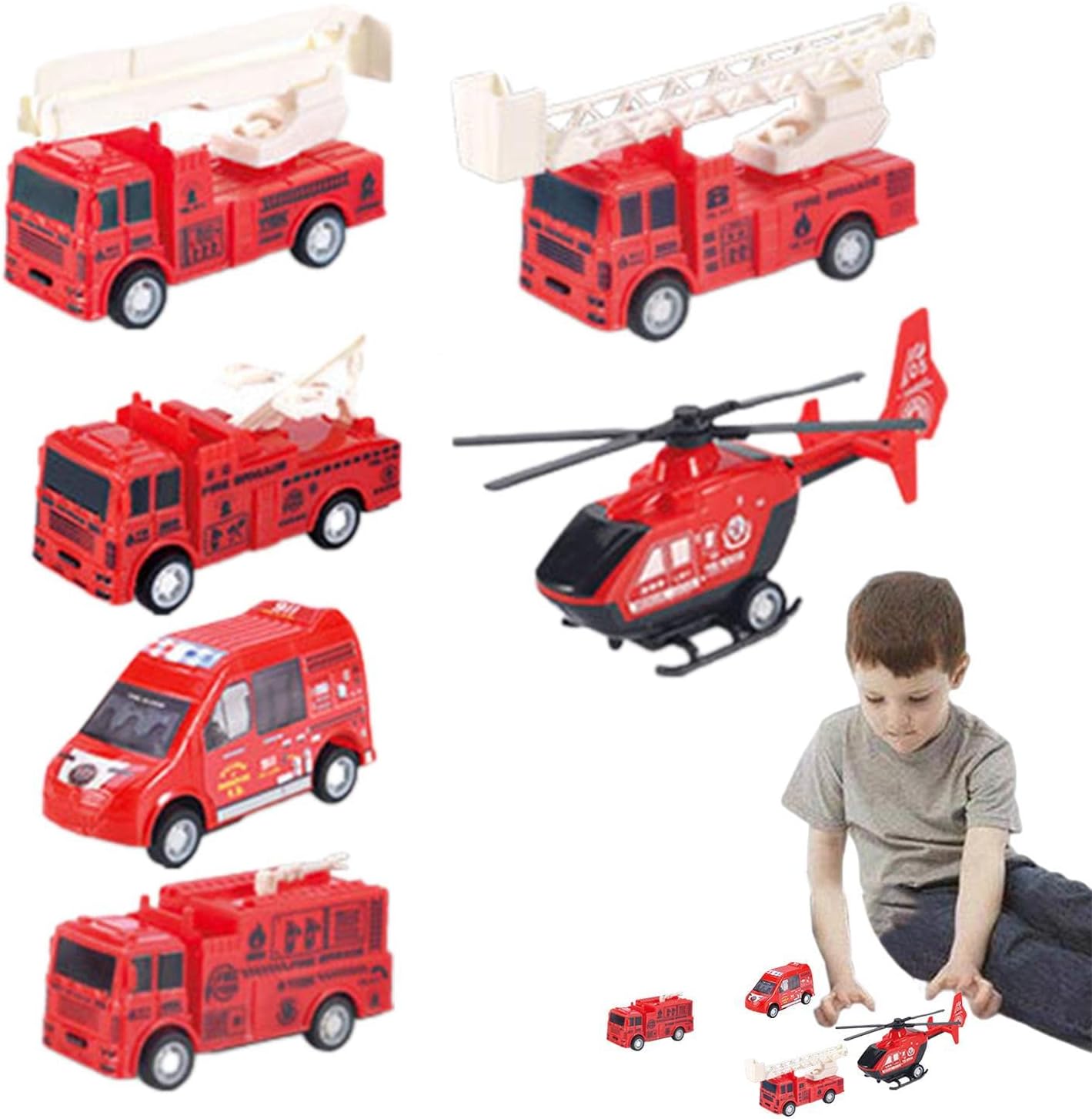 6 Pcs Construction Models Play Vehicles Toy, Construction Toys, Engineering Vehicle Inertial Toy Car, Truck Toy Car Set  For Kids Toy Gift Educational Toy