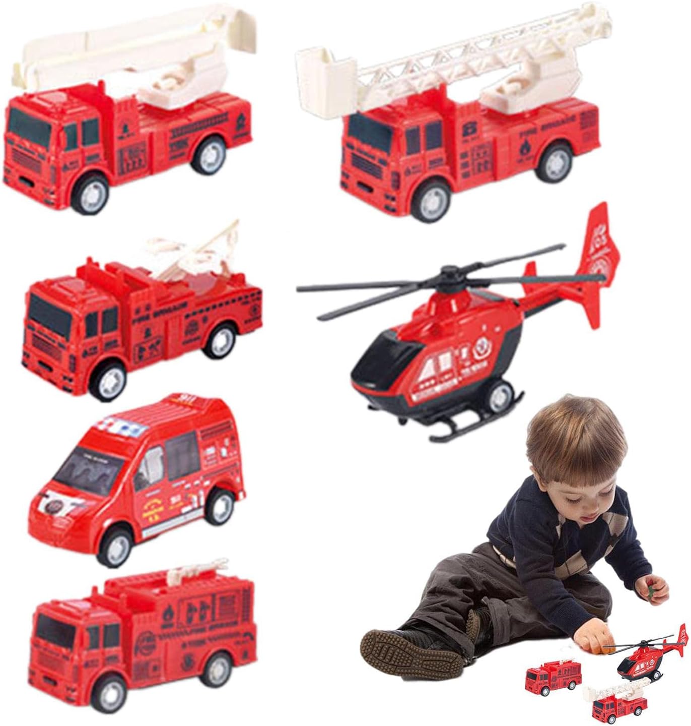 6 Pcs Construction Models Play Vehicles Toy, Construction Toys, Engineering Vehicle Inertial Toy Car, Truck Toy Car Set  For Kids Toy Gift Educational Toy