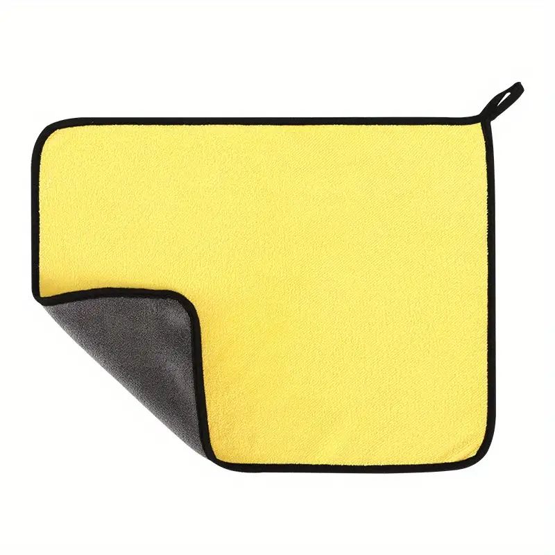 【Random color 】10 Pack Extra Thick Reusable Microfiber Cleaning Cloths, Dual-Layer Dual-Color Super Absorbent Kitchen Towels for Dishes, Glass, Floors & Car Care