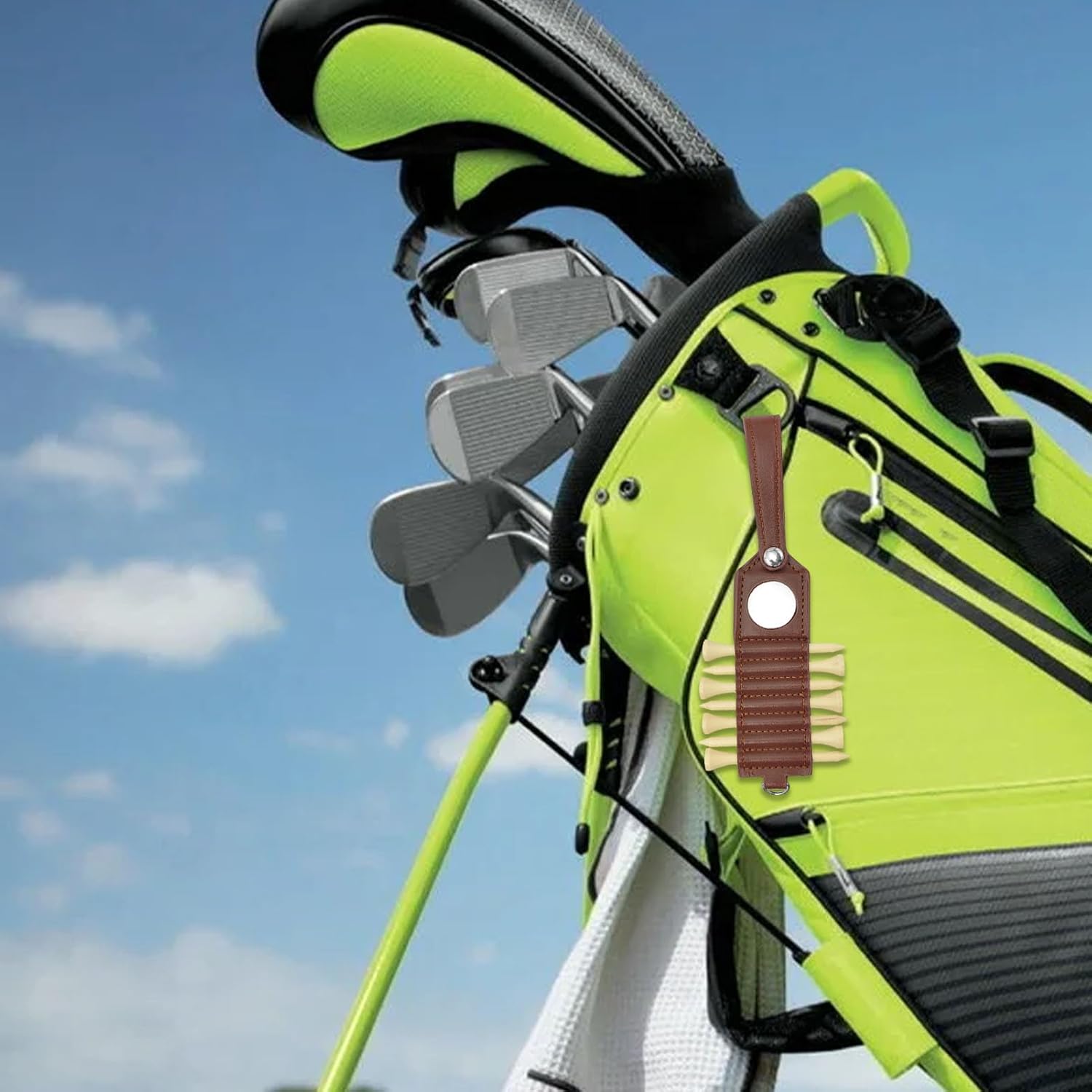 Golf Tee Holder Storage Container,Large Capacity Wear Resistant Lightweight Portable Golf Tees for Golf Club Bag Accessories