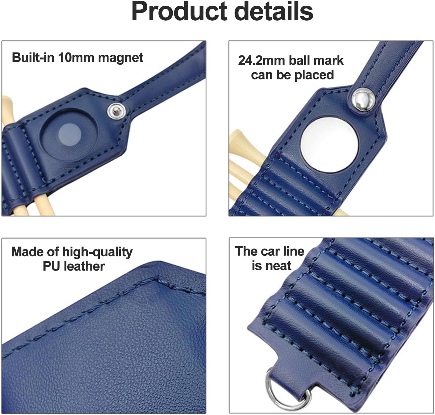 Golf Tee Holder Storage Container,Large Capacity Wear Resistant Lightweight Portable Golf Tees for Golf Club Bag Accessories