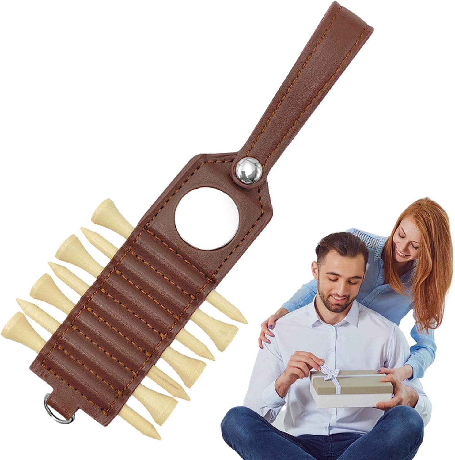 Golf Tee Holder Storage Container,Large Capacity Wear Resistant Lightweight Portable Golf Tees for Golf Club Bag Accessories