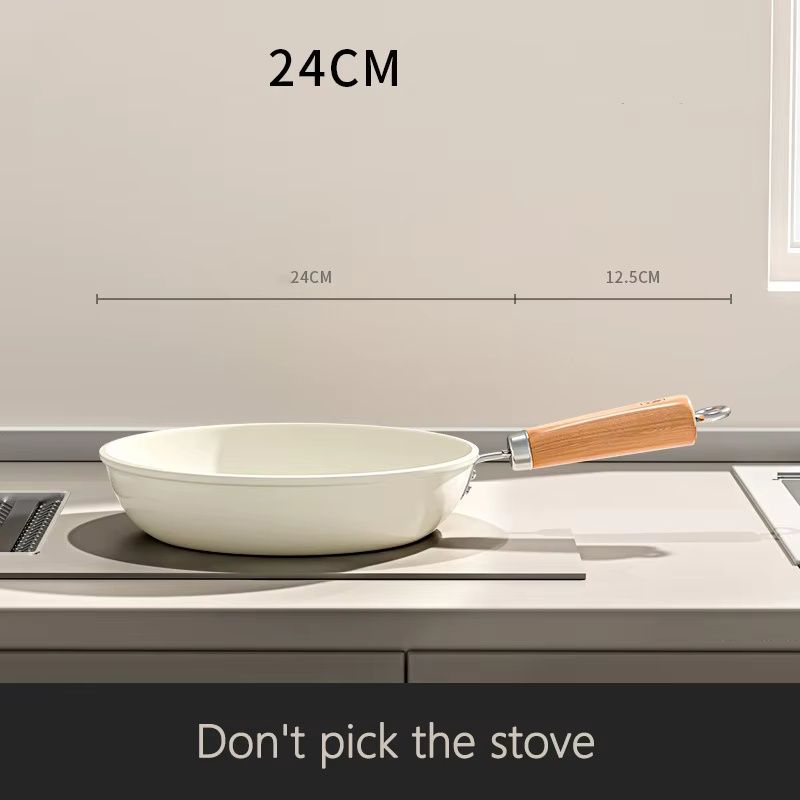 Ceramic Nonstick Frying Pan with/Without Lid, 24 cm Induction Ceramic Pan,Kitchen Cooking Chef's Pan