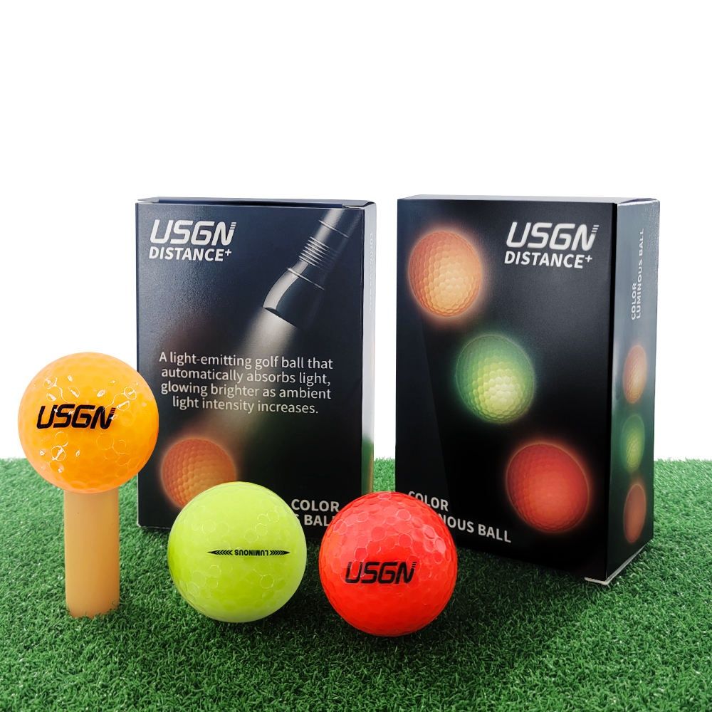 6 Pack Glow in The Dark Golf Balls Light up Night Led Golf Balls Gift Sets for Men Kids Women,Multi Colors of Orange, Red, Green