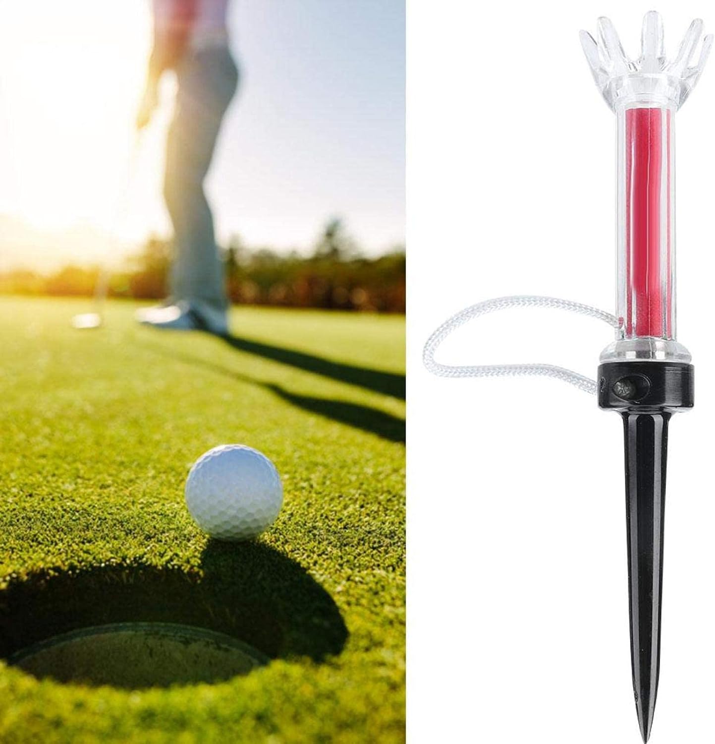 Golf Tees, 5Pcs Flexible Magnetic Plastic Golf Tee Training Practice Tool for Perfect Trajectory, Golf Accessories for Men