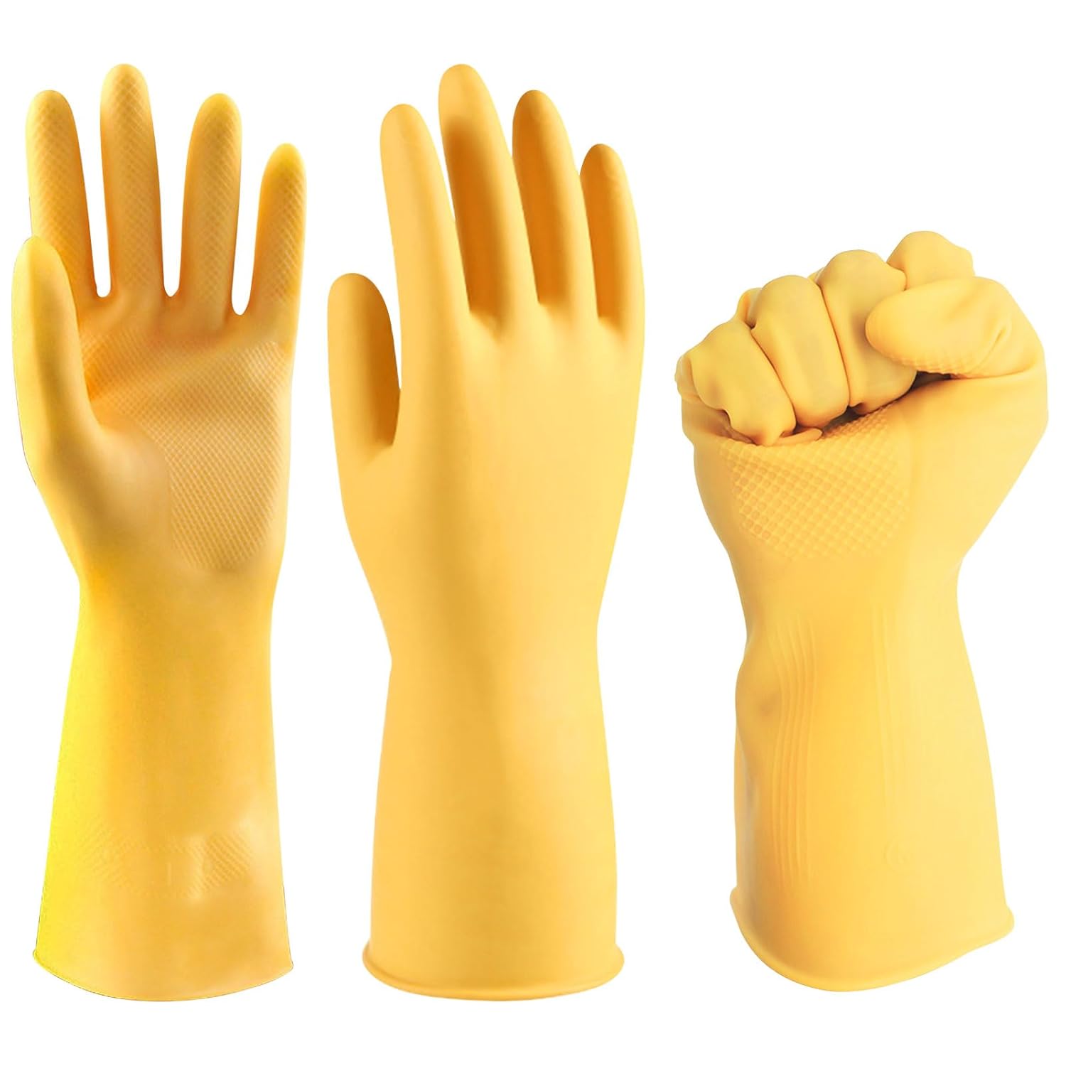 Thicken Rubber Gloves, Bouncy, Reusable Cleaning Gloves, Without Pungent Smell, Non-Slip Gloves for Kitchen and Household,1 Pair