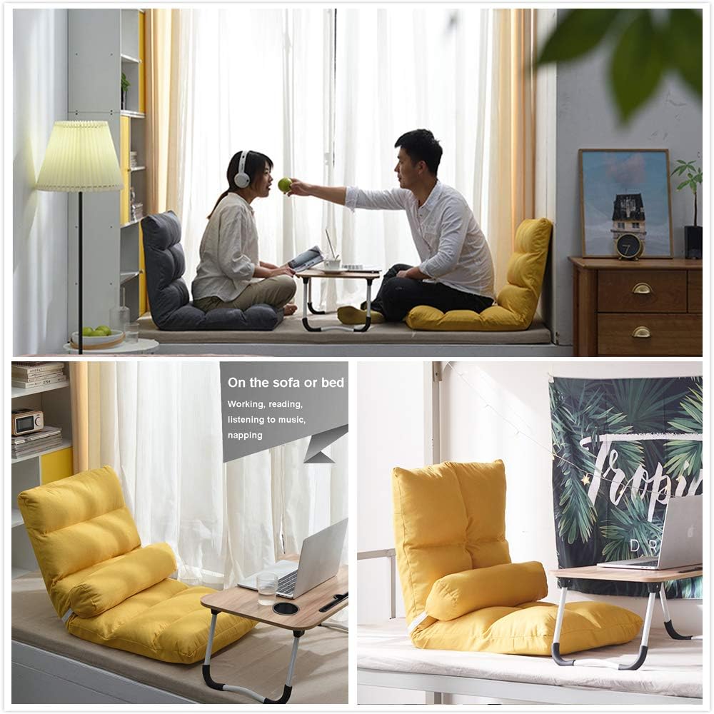 Lap Desk with Storage Drawer, Holders for Cup and Tablet, Laptop Bed Tray Table with Foldable Legs, Laptop Bed Stand, Portable Standing Table for Sofa Couch Floor